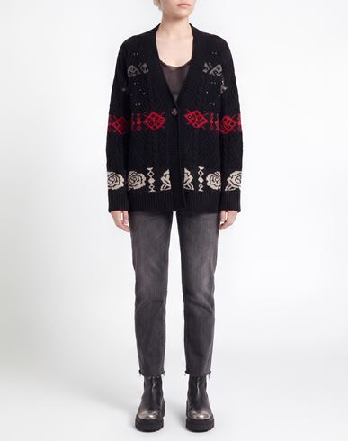Elena Mirò Woman Cardigan Midnight blue Size 14 Viscose, Polyester, Wool, Cashmere