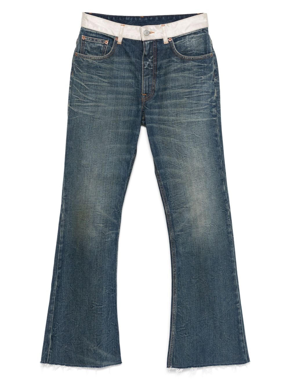 MM6 Maison Margiela numbers-motif jeans - Blue