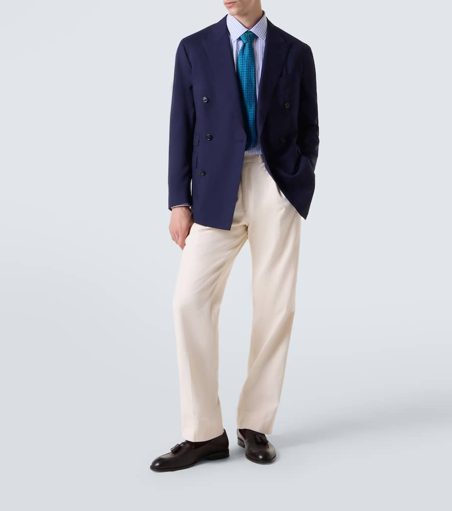 Checked cotton poplin shirt