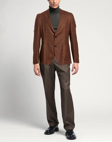 Man Blazer Dark brown Size 38 Virgin Wool