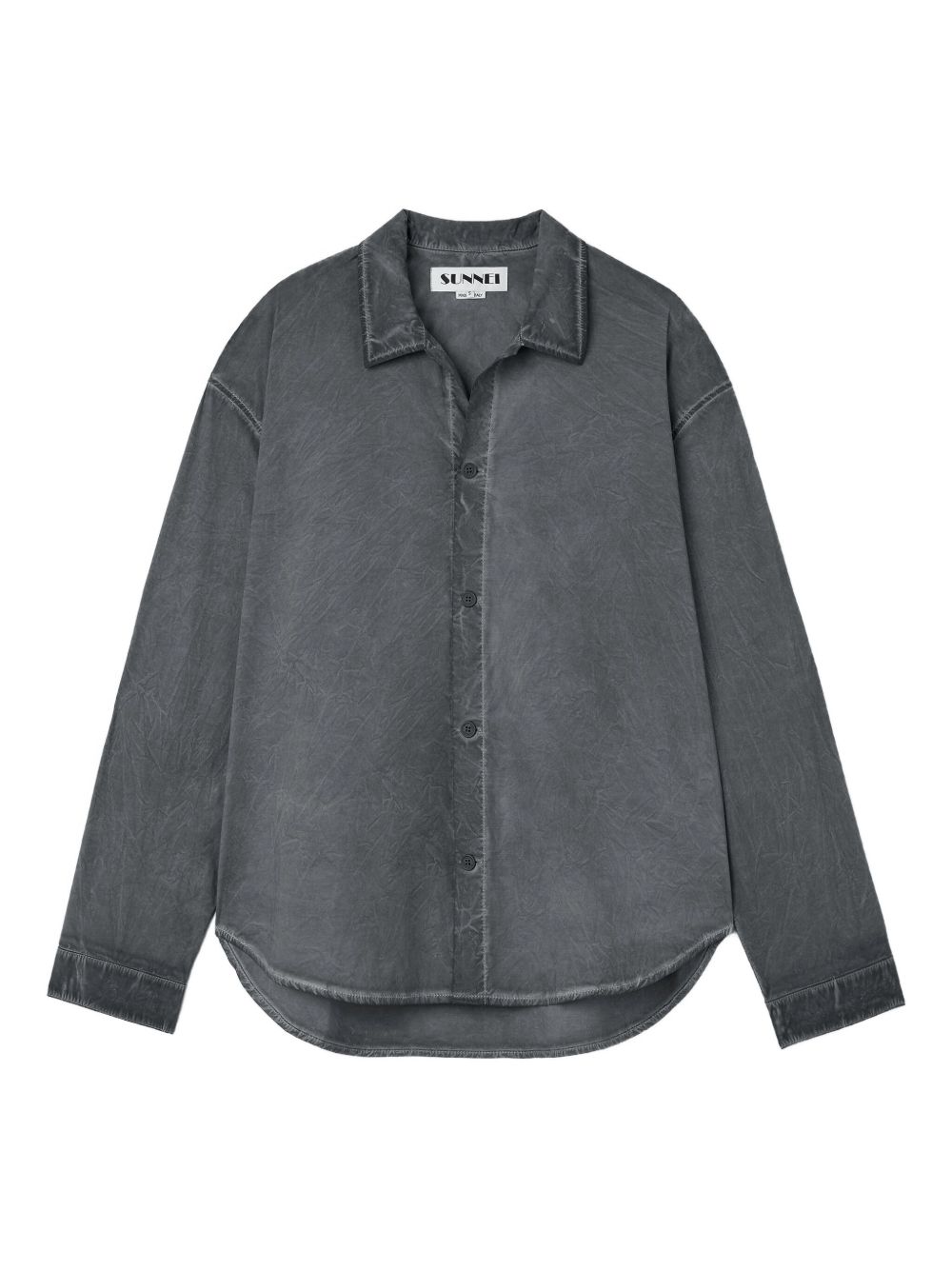 Washed-effect button-up shirt - Grey