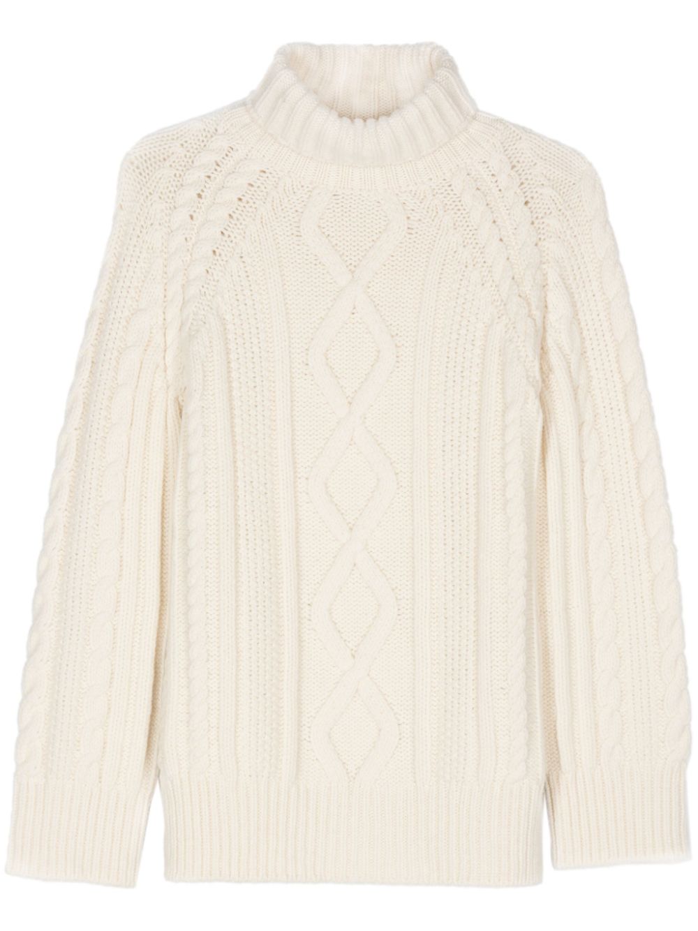 Roll-neck virgin-wool jumper - Neutrals