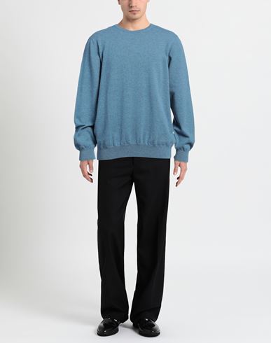 Man Sweater Blue Size 38 Cashmere