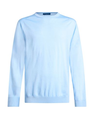 Man Sweater Light blue Size XXL Merino Wool