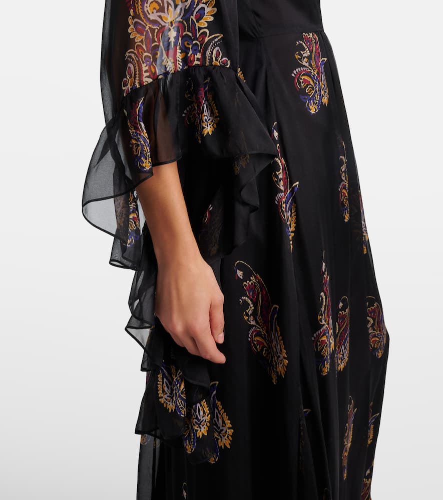 Paisley silk maxi dress