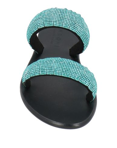 Woman Sandals Turquoise Size 6 Textile fibers