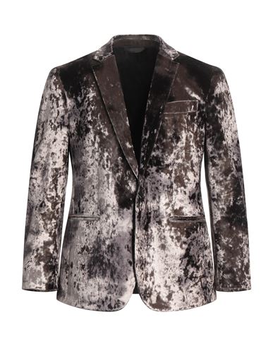 Patrizio Piscaglia Man Blazer Dark brown Size 34 Viscose, Polyamide
