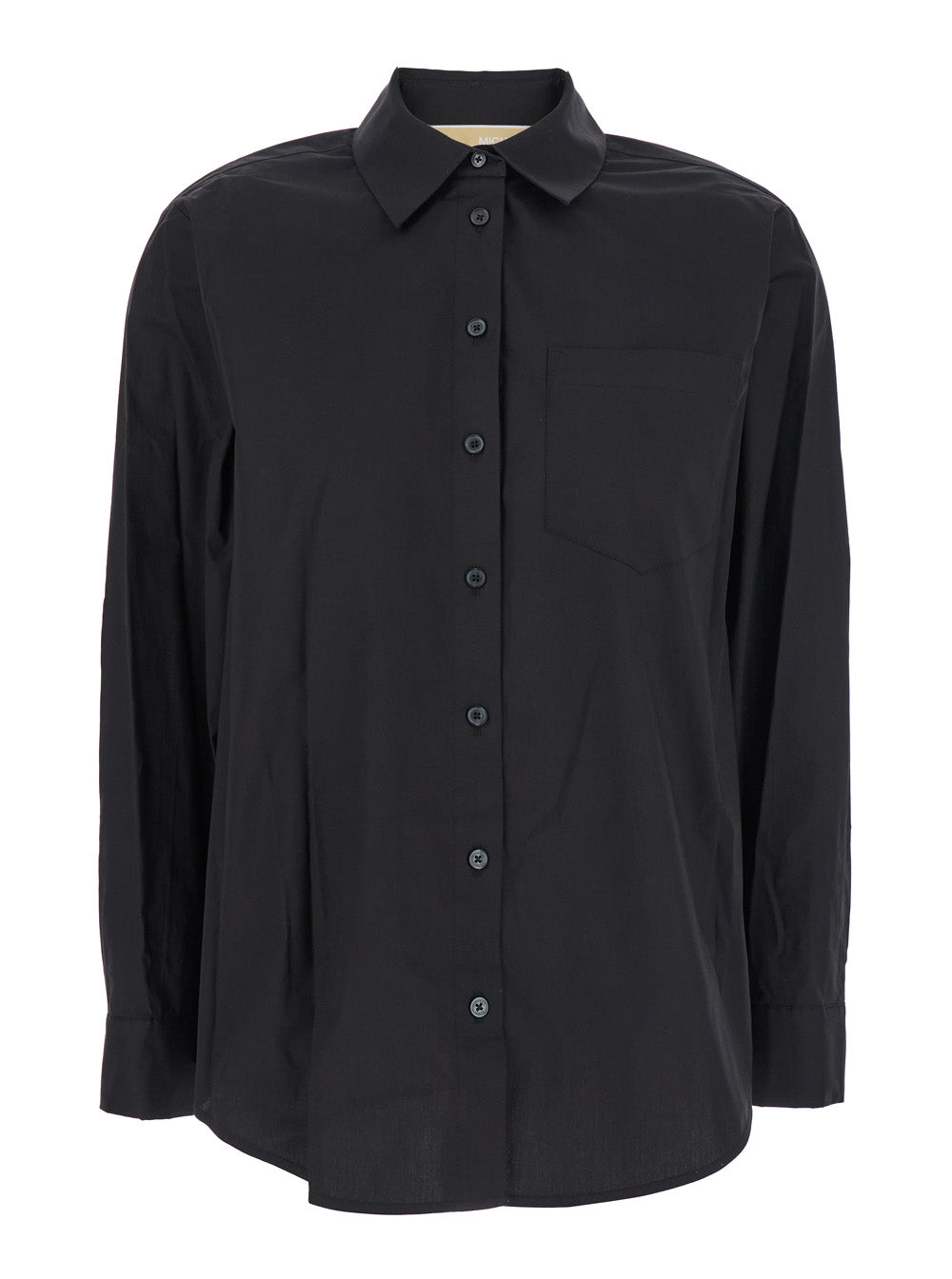 Organic Cotton Button-Down Shirt — Black