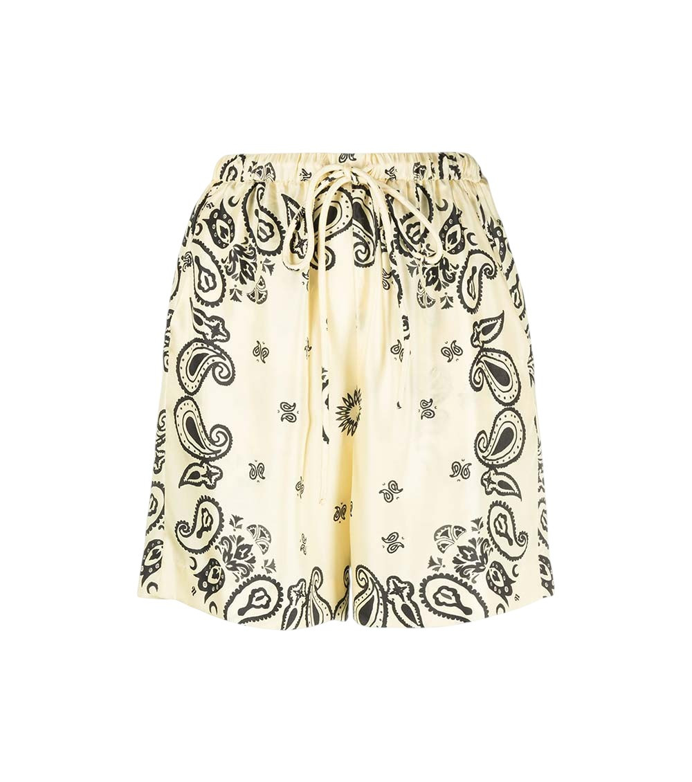 Yellow Printed Shorts
