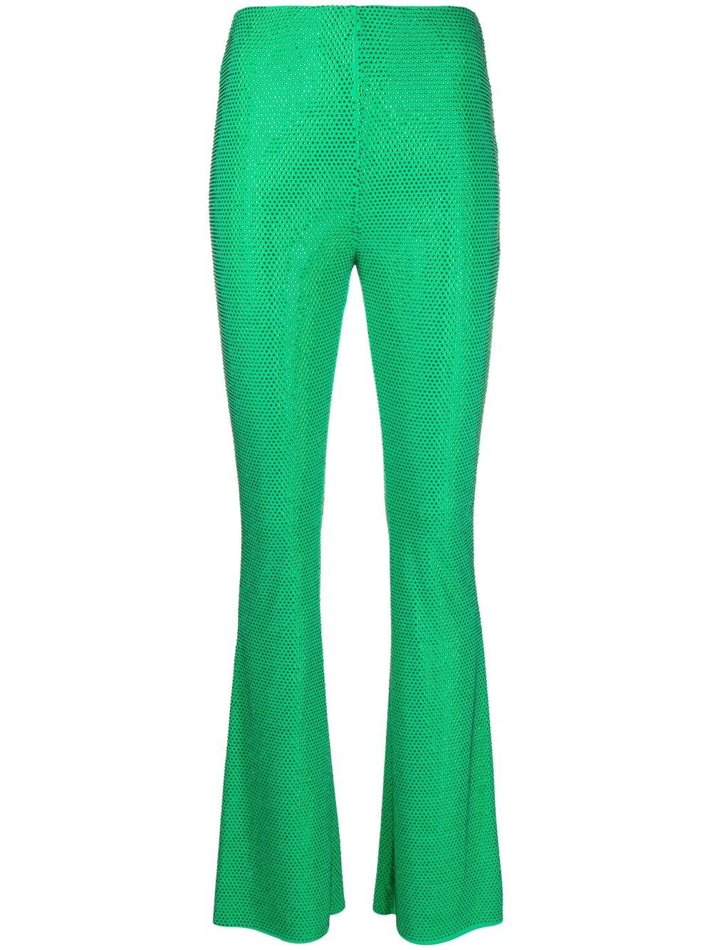 Remany embellished flared trousers - Green