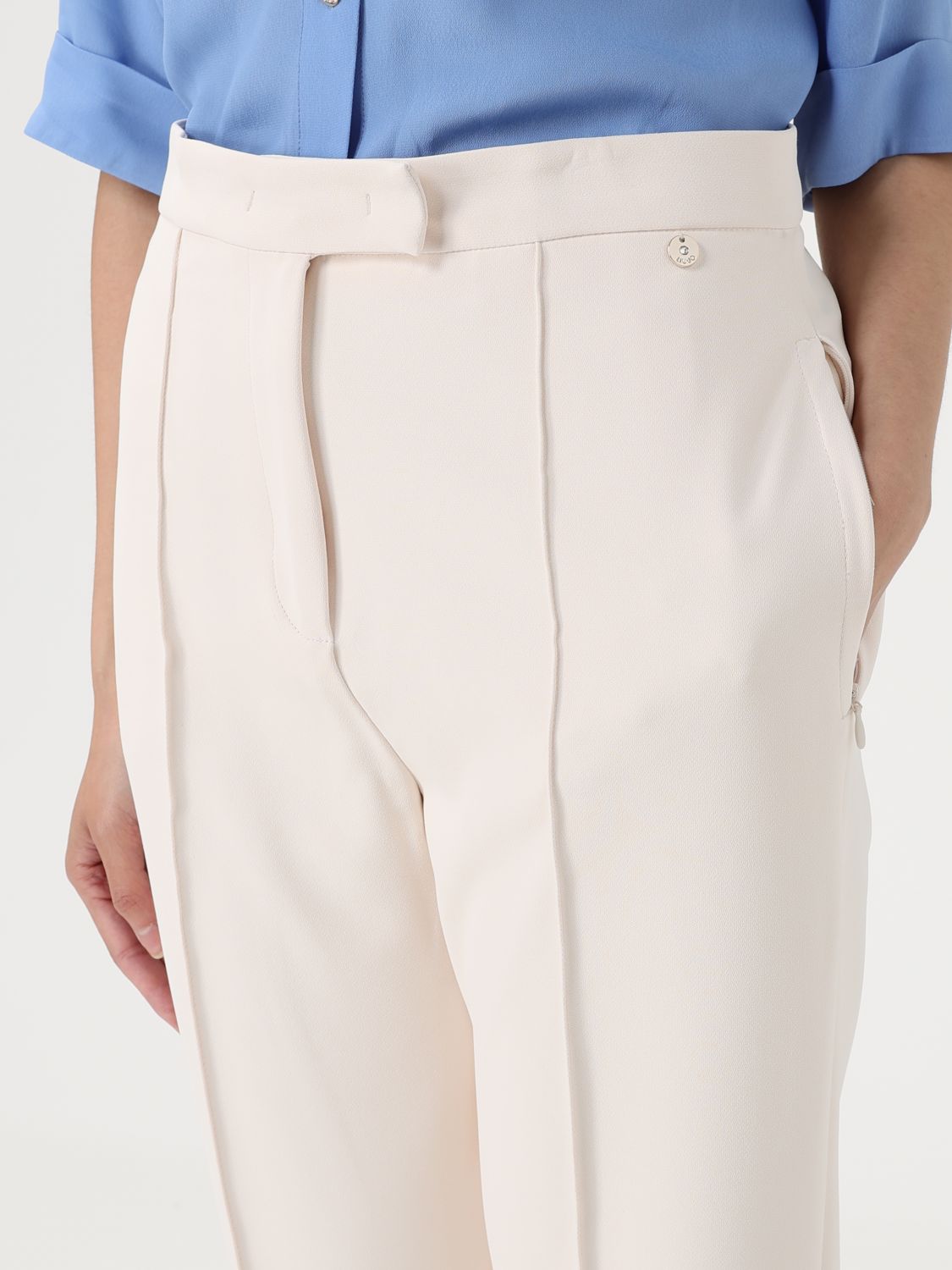 Pants LIU JO Woman color Ivory