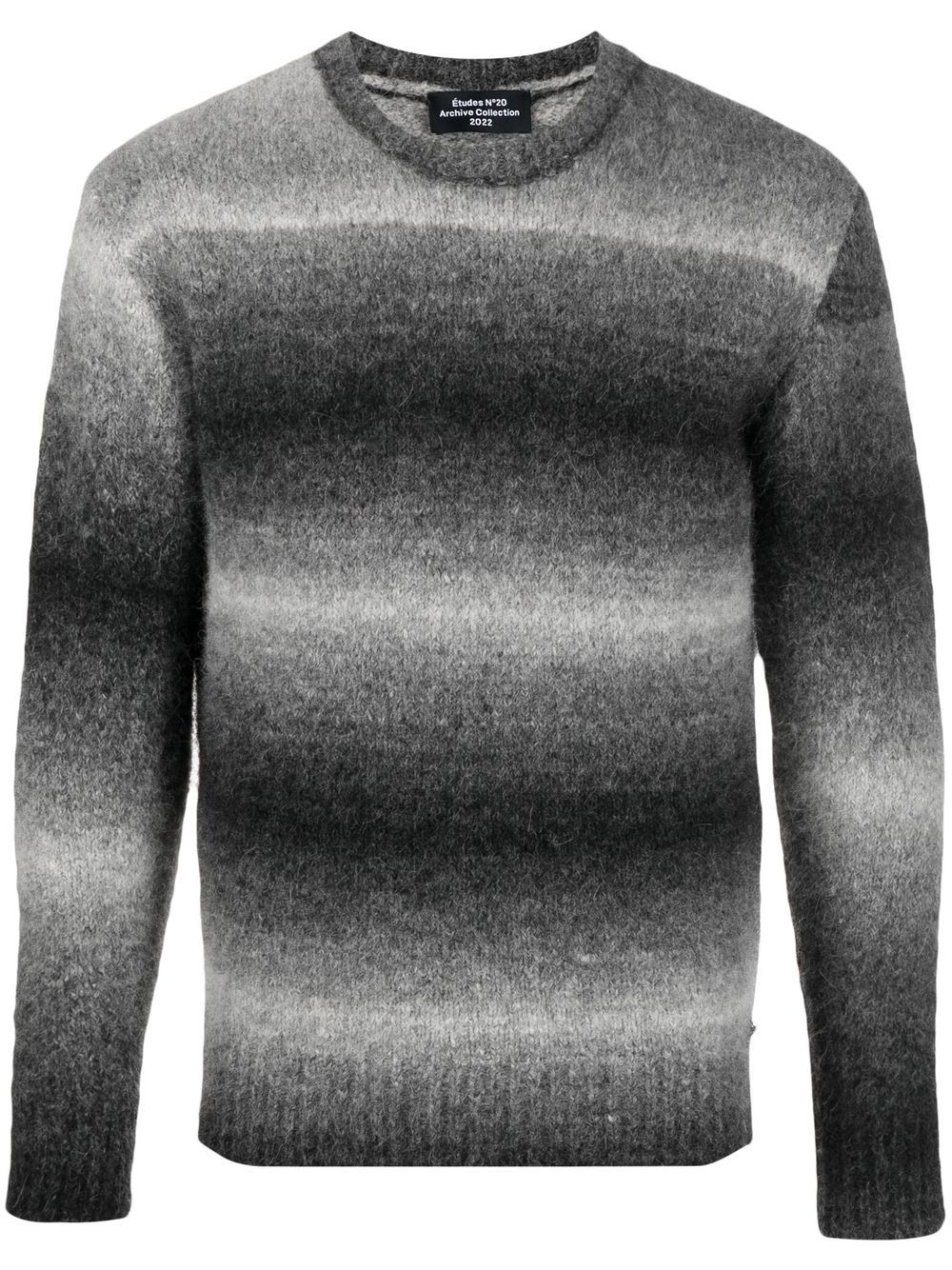 Moondog ombre stripe jumper - White