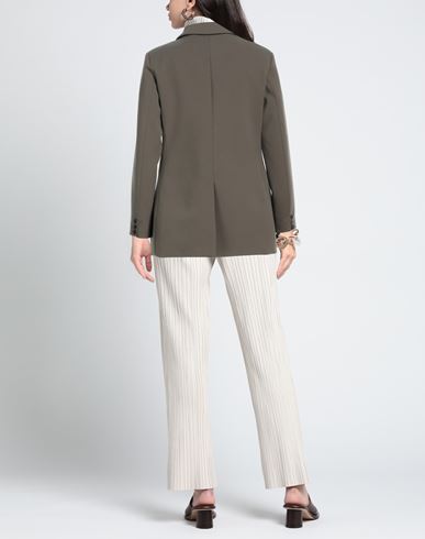 Semicouture Woman Blazer Khaki Size 10 Viscose, Polyamide, Elastane, Polyester