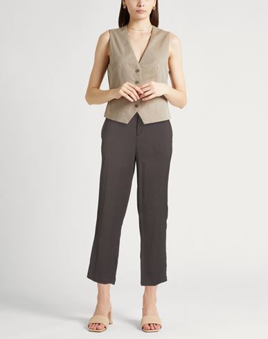 Woman Pants Chocolate brown Size 8 Viscose, Virgin Wool