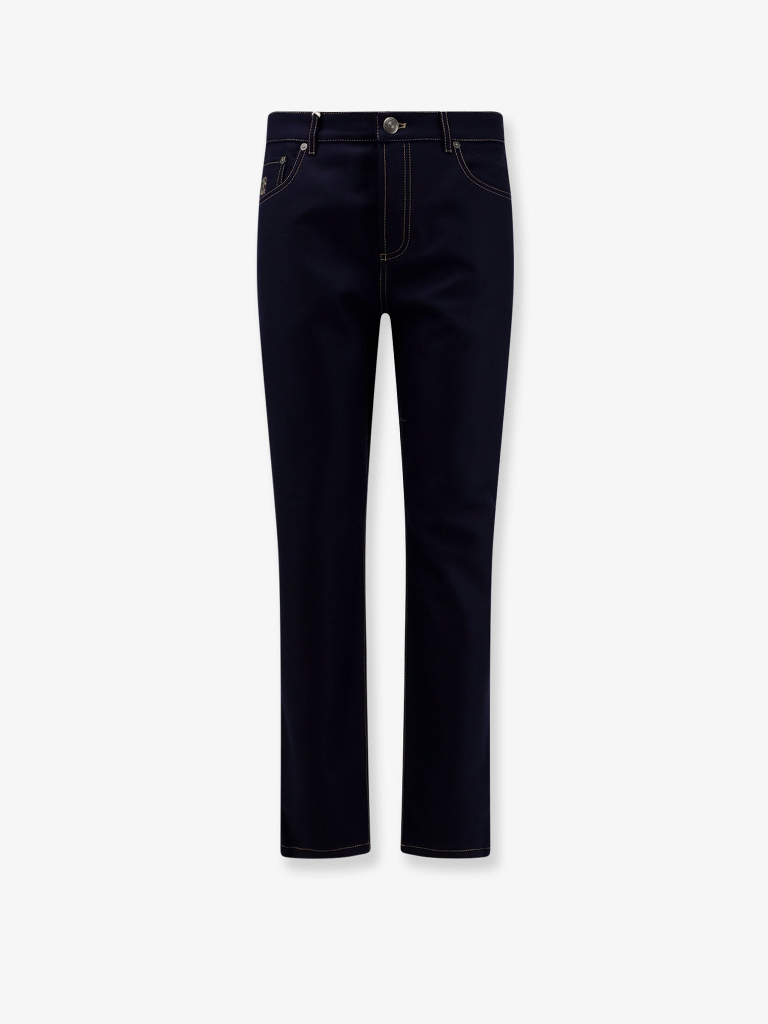 Virgin Wool Trousers — Blue