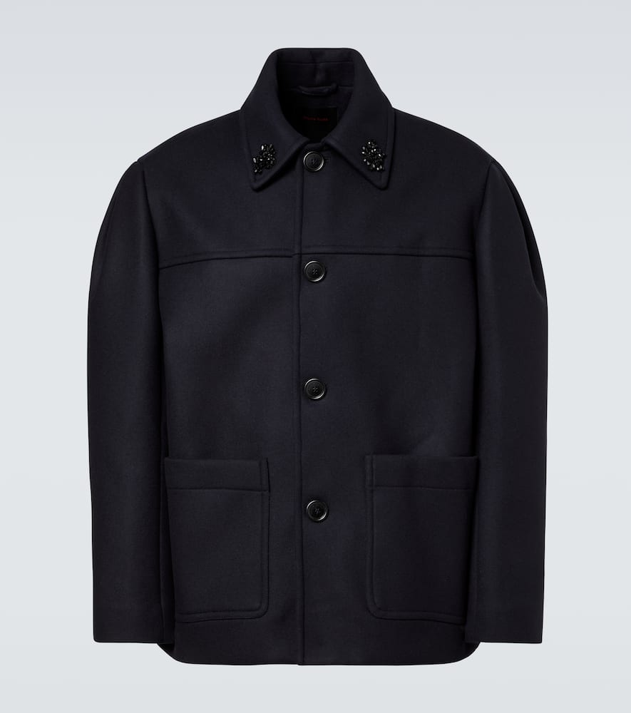 Embellished wool-blend jacket