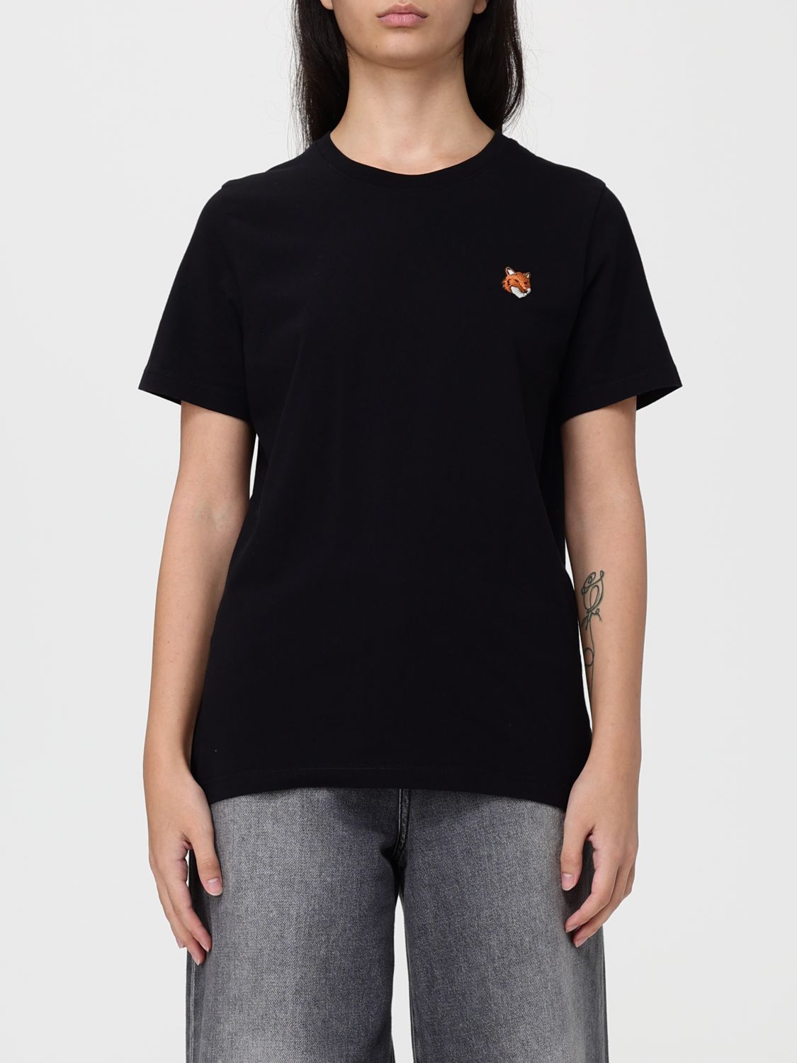 T-Shirt MAISON KITSUNÉ Woman color Black