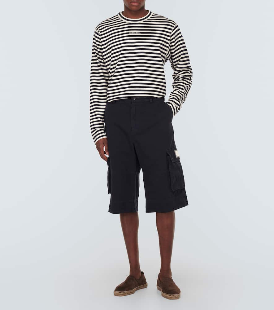 Striped cotton jersey T-shirt
