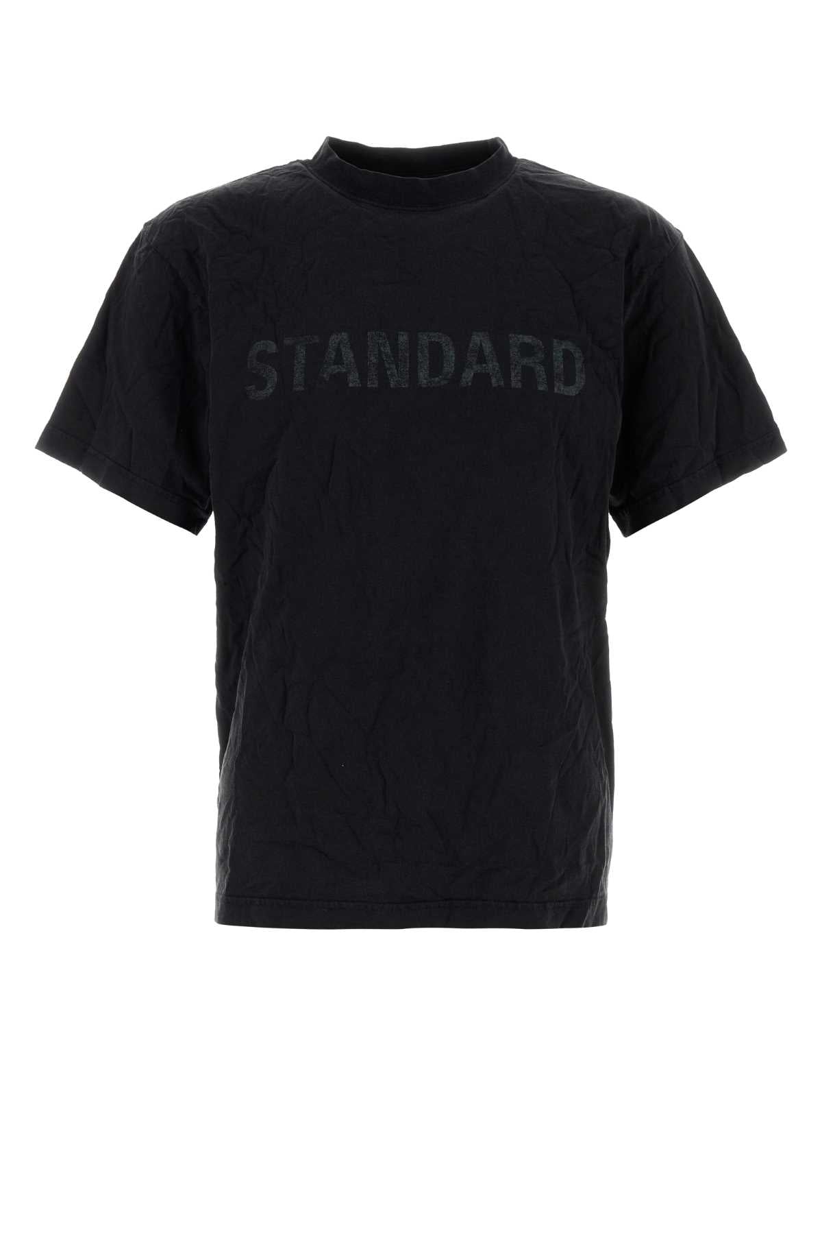 Cotton Logo-Embroidered T-Shirt — Black