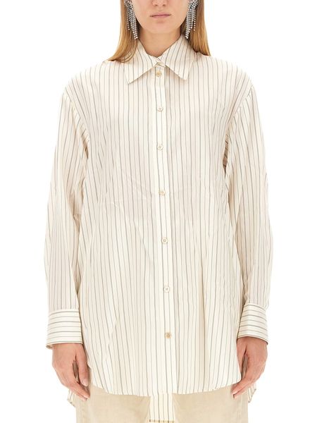 Isabel Marant Long Sleeved Striped Buttoned Shirt