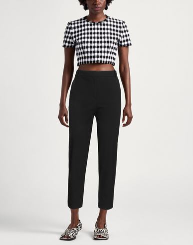 Woman Pants Black Size 4 Polyester, Viscose, Elastane