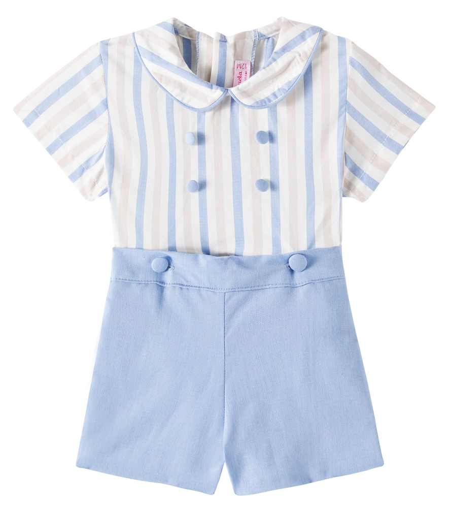 Baby Fantino linen and cotton playsuit
