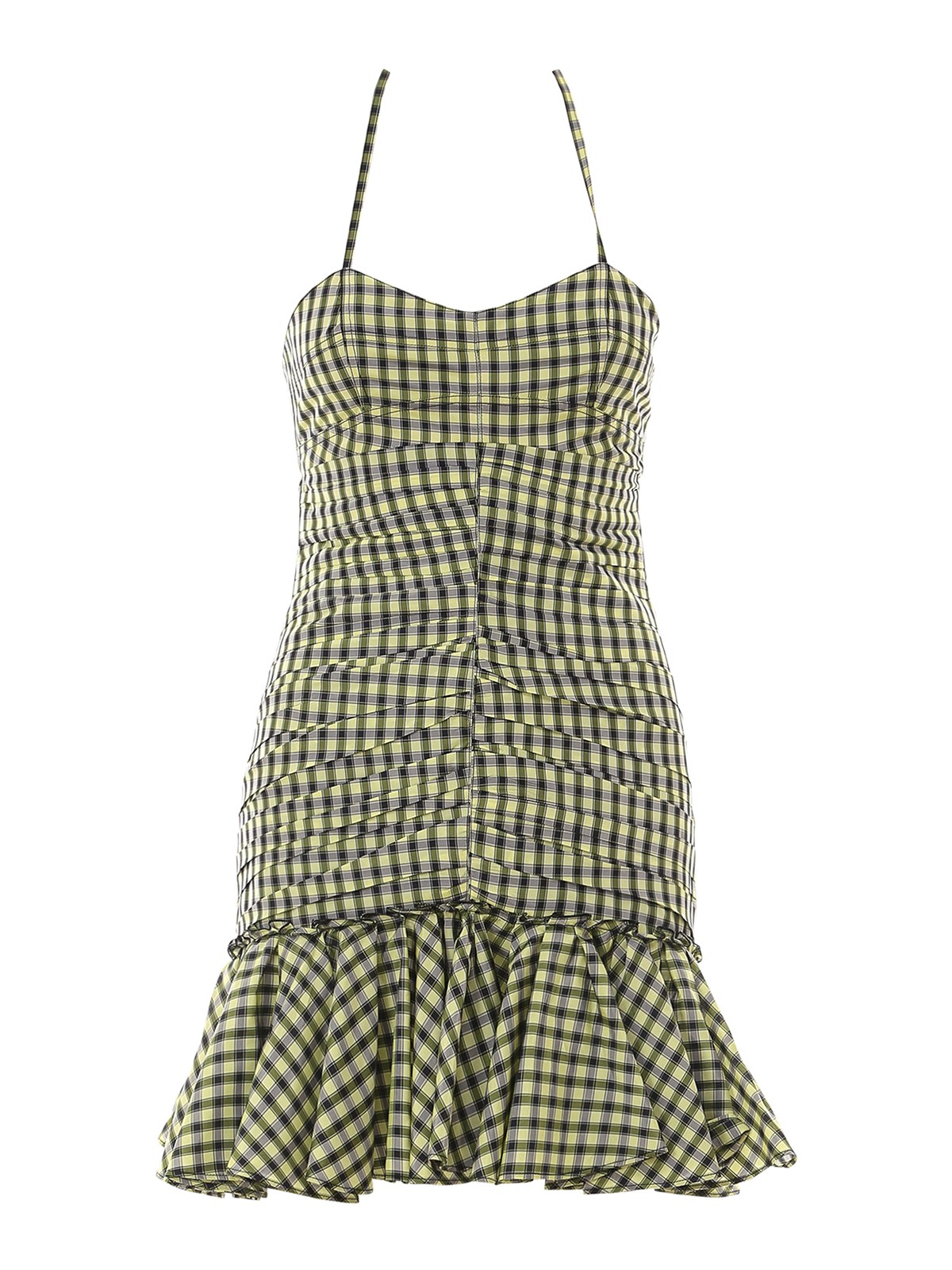 Vichy print short dress