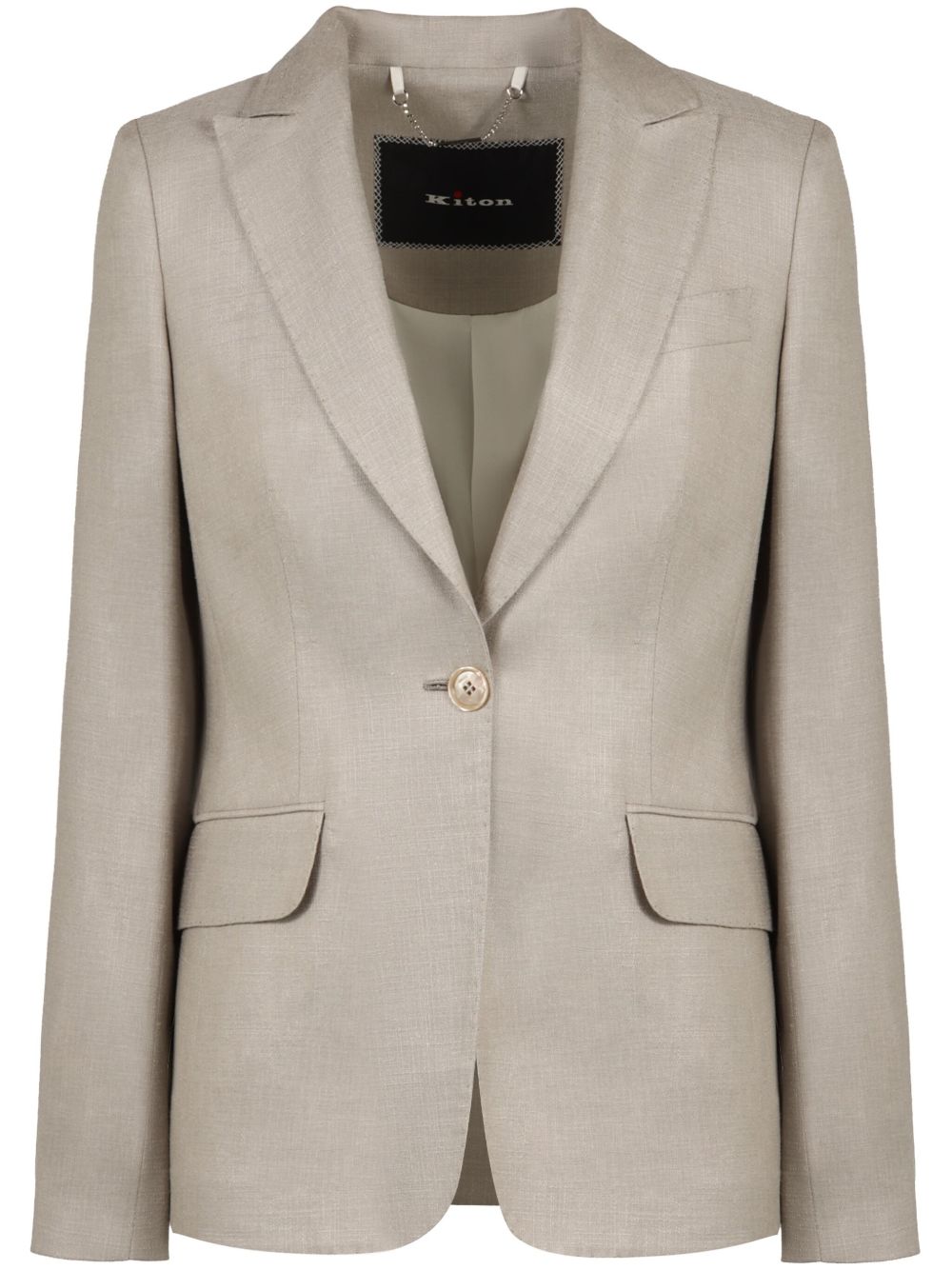 Mélange-effect blazer - Neutrals