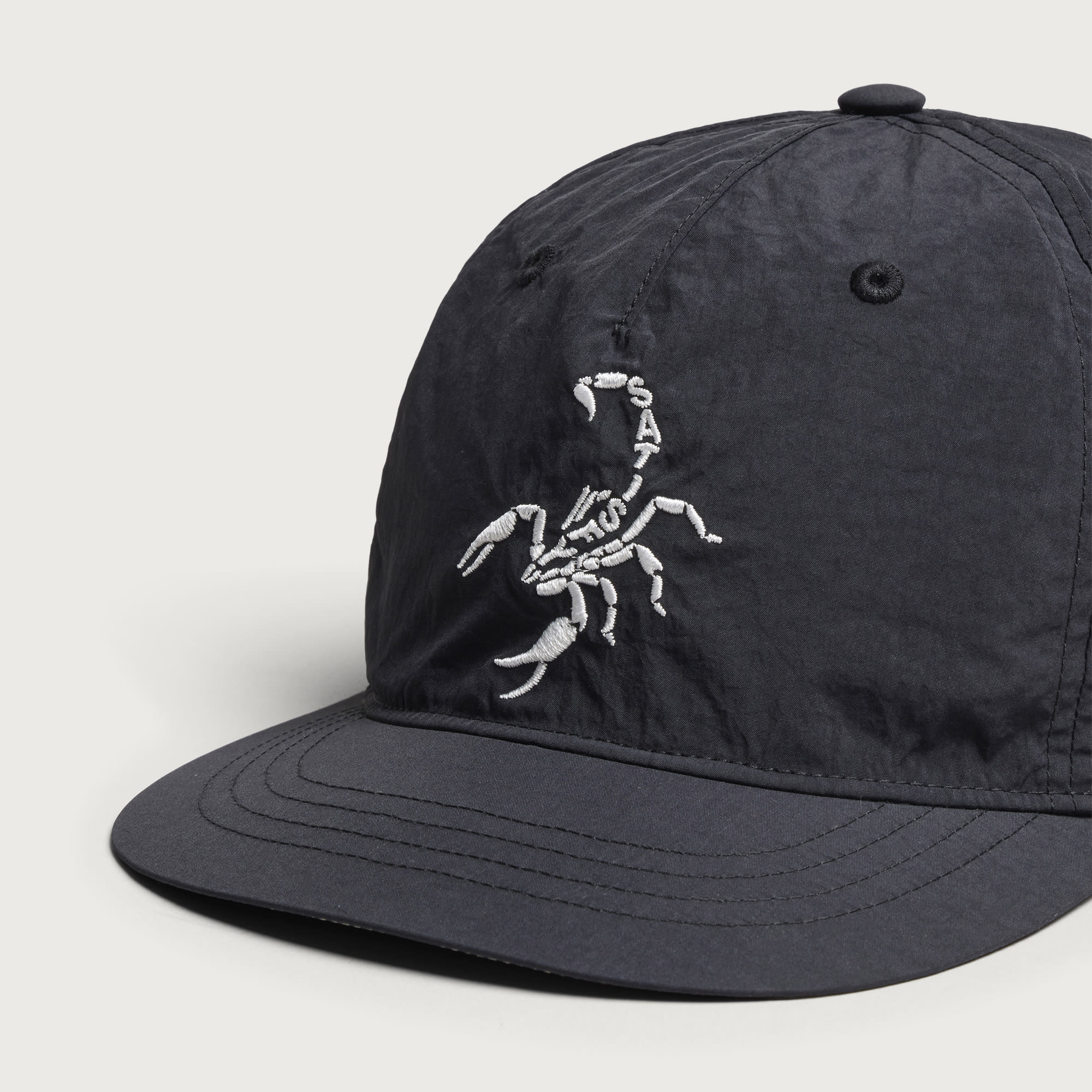 Men's FliteSilk Scorpion Logo 5 Panel Pinch Cap in Black
