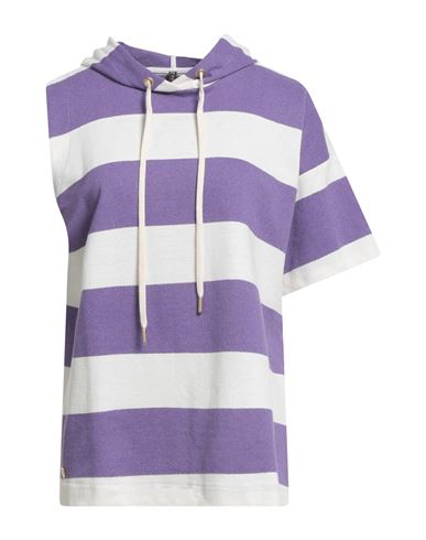 Woman Sweatshirt Purple Size XS Cotton, Polyester