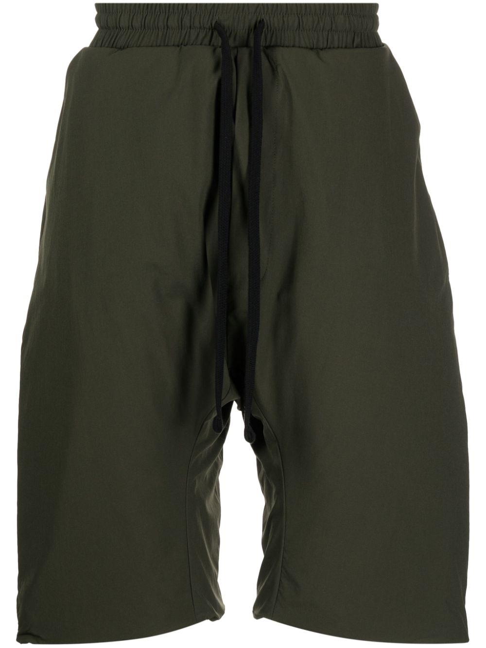Drawstring drop-crotch shorts - GREEN