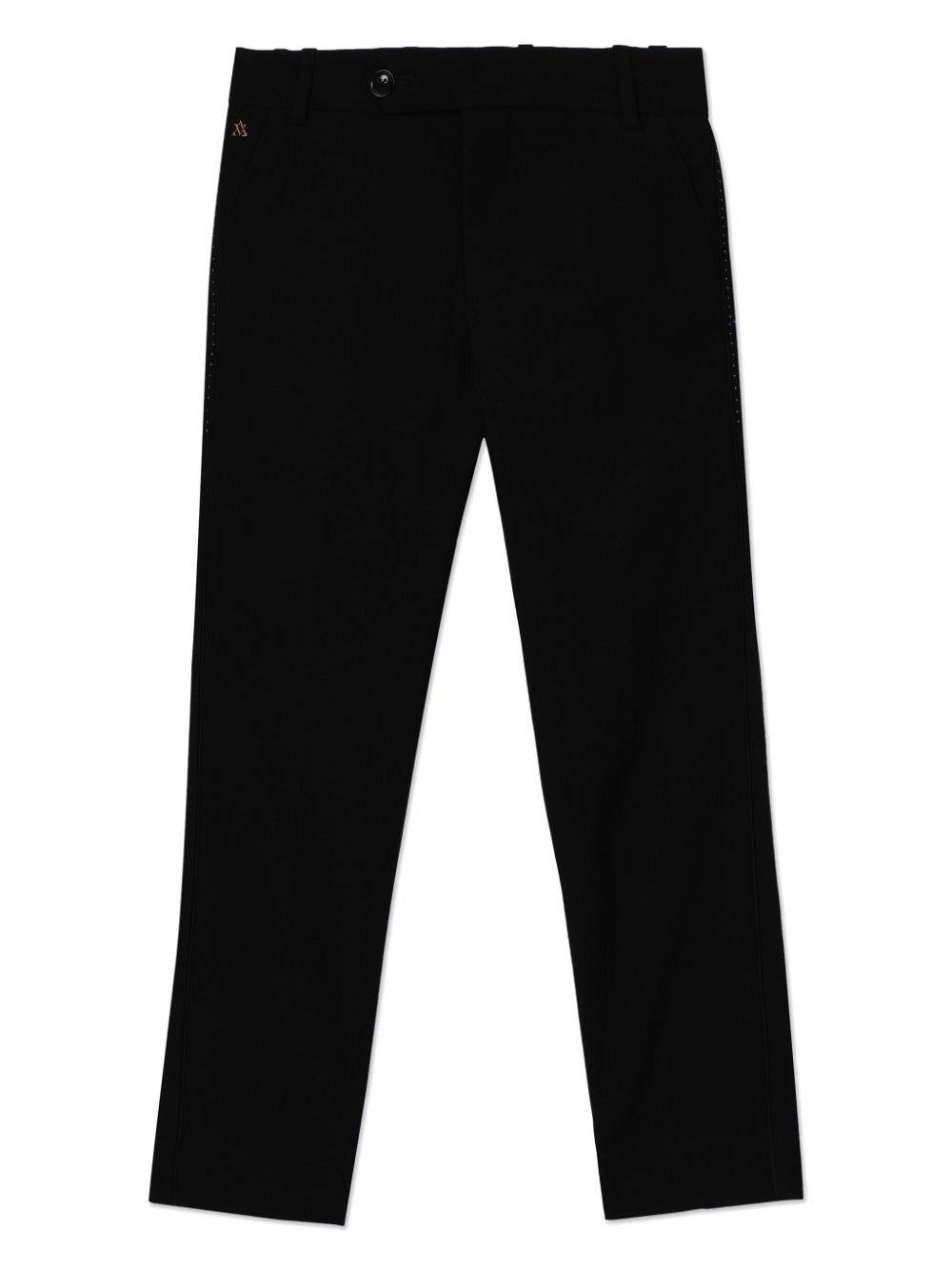 Logo-embroidered trousers - Black