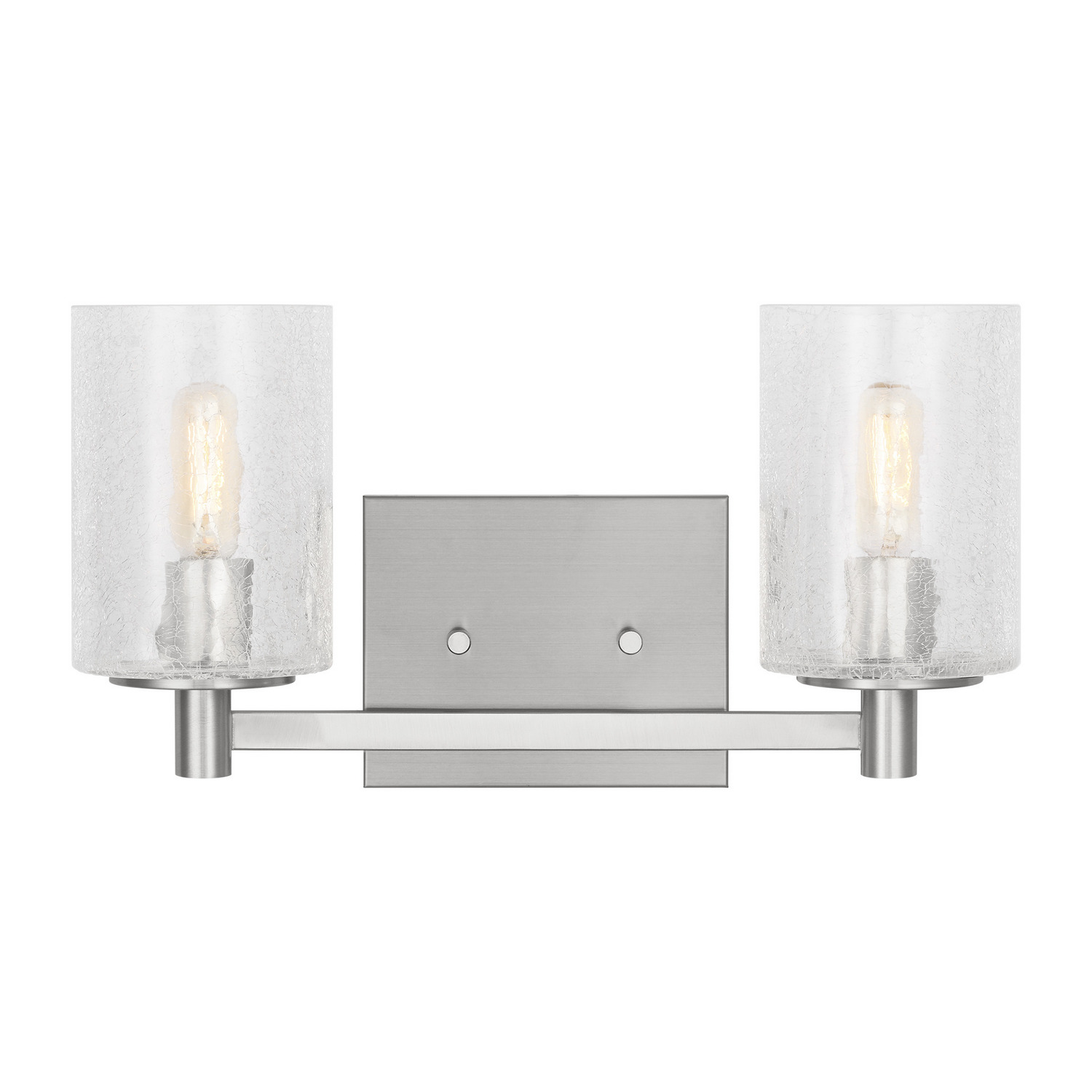 Brushed Steel Wall Bathroom Vanity Light from the Parker Collection