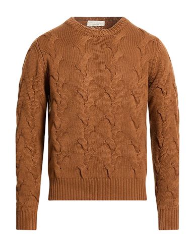 Man Sweater Camel Size 40 Cashmere