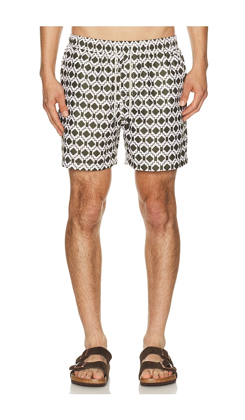 OAS Pine Mitu Swim Shorts in Pine - Army,White. M also in S, L, XL/1X