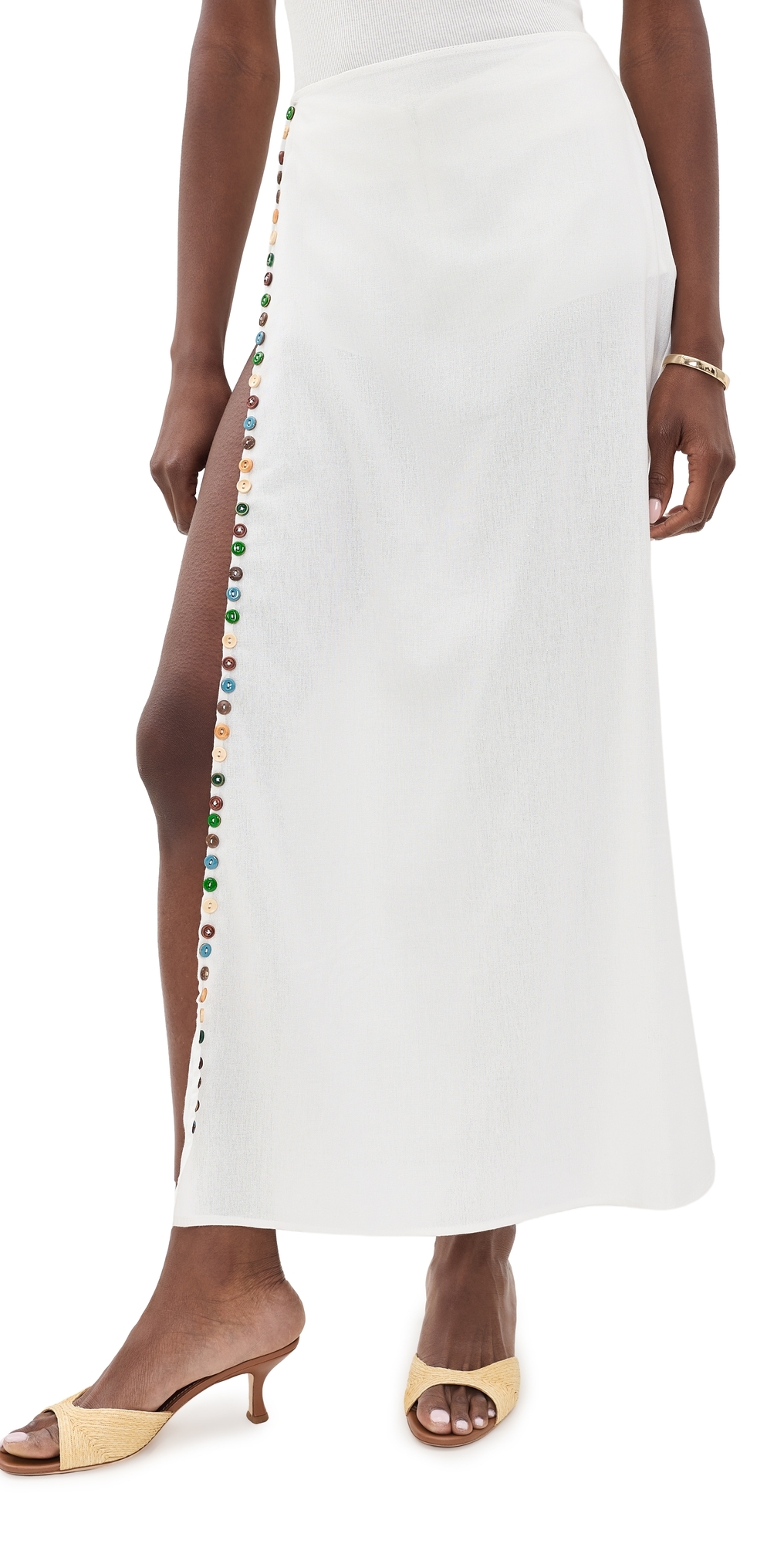 Romy Linen Skort Off White