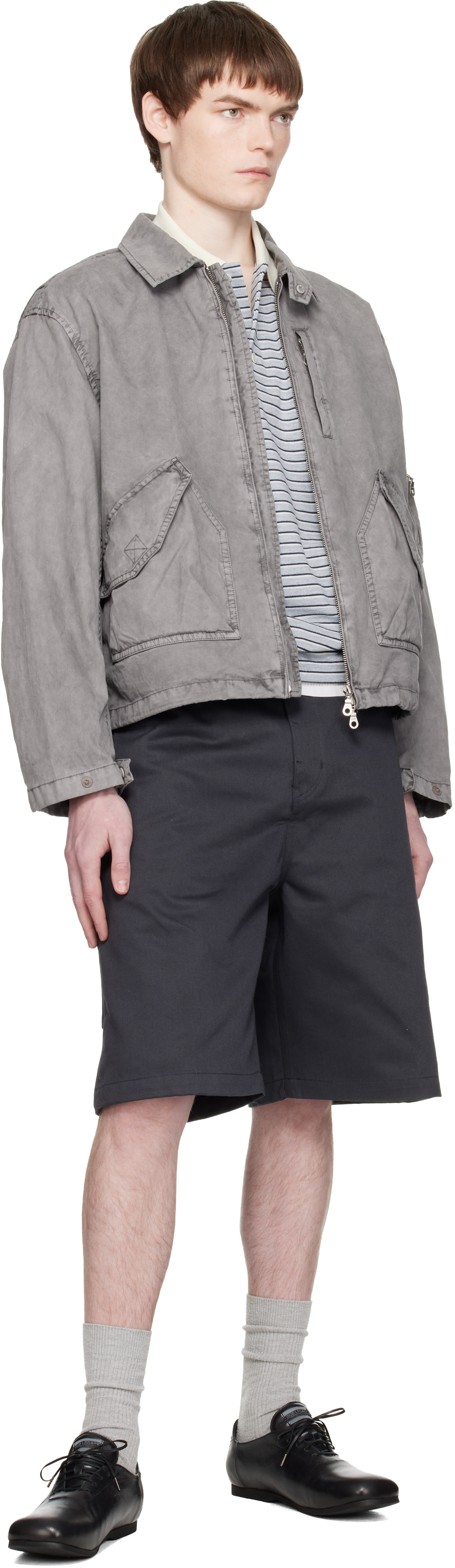 Gray Organic Cotton Washed MK-3 Jacket