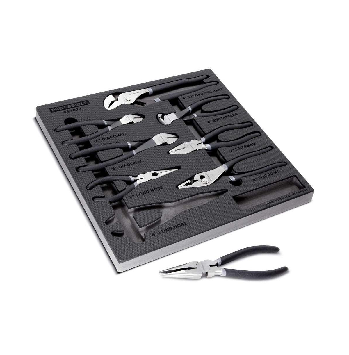 8 Piece Pro Tech Pliers Set - Black