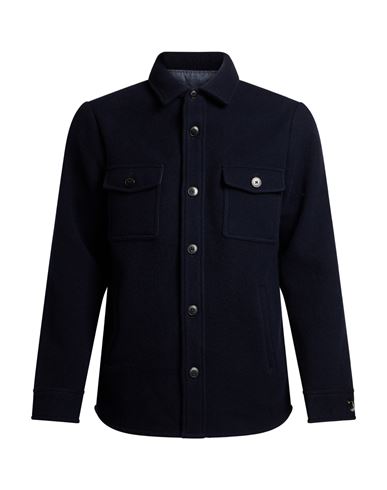 Façonnable Man Coat Midnight blue Size XL Recycled wool, Polyamide