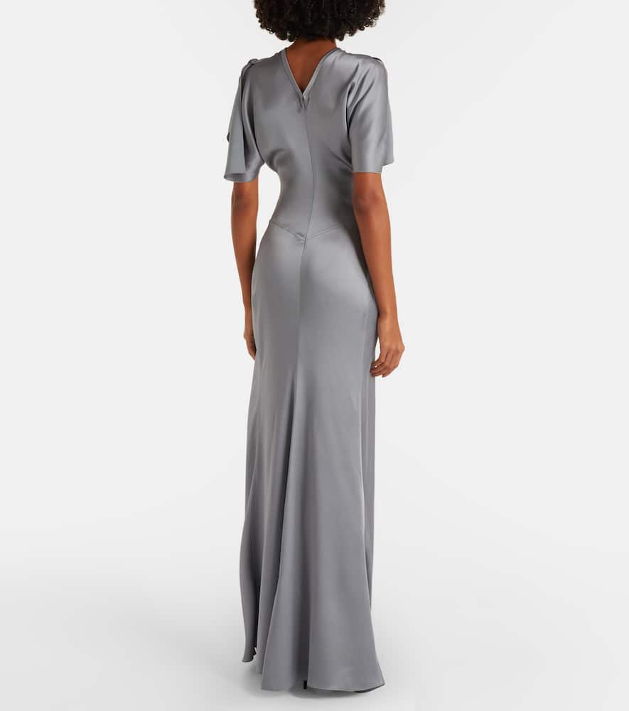 Isabella gathered satin gown