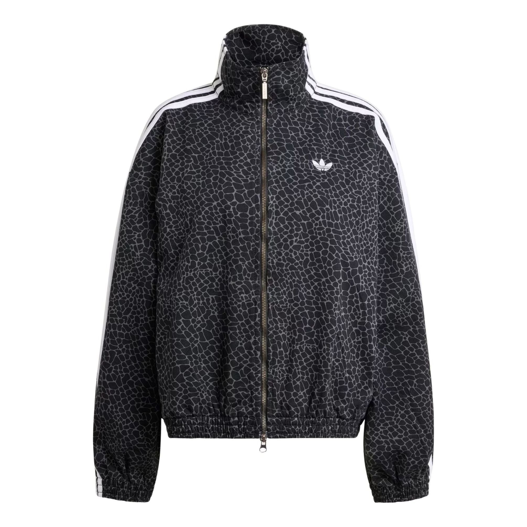 (WMNS) Firebird Oversized Aop Denim Jacket 'Black Grey Six'