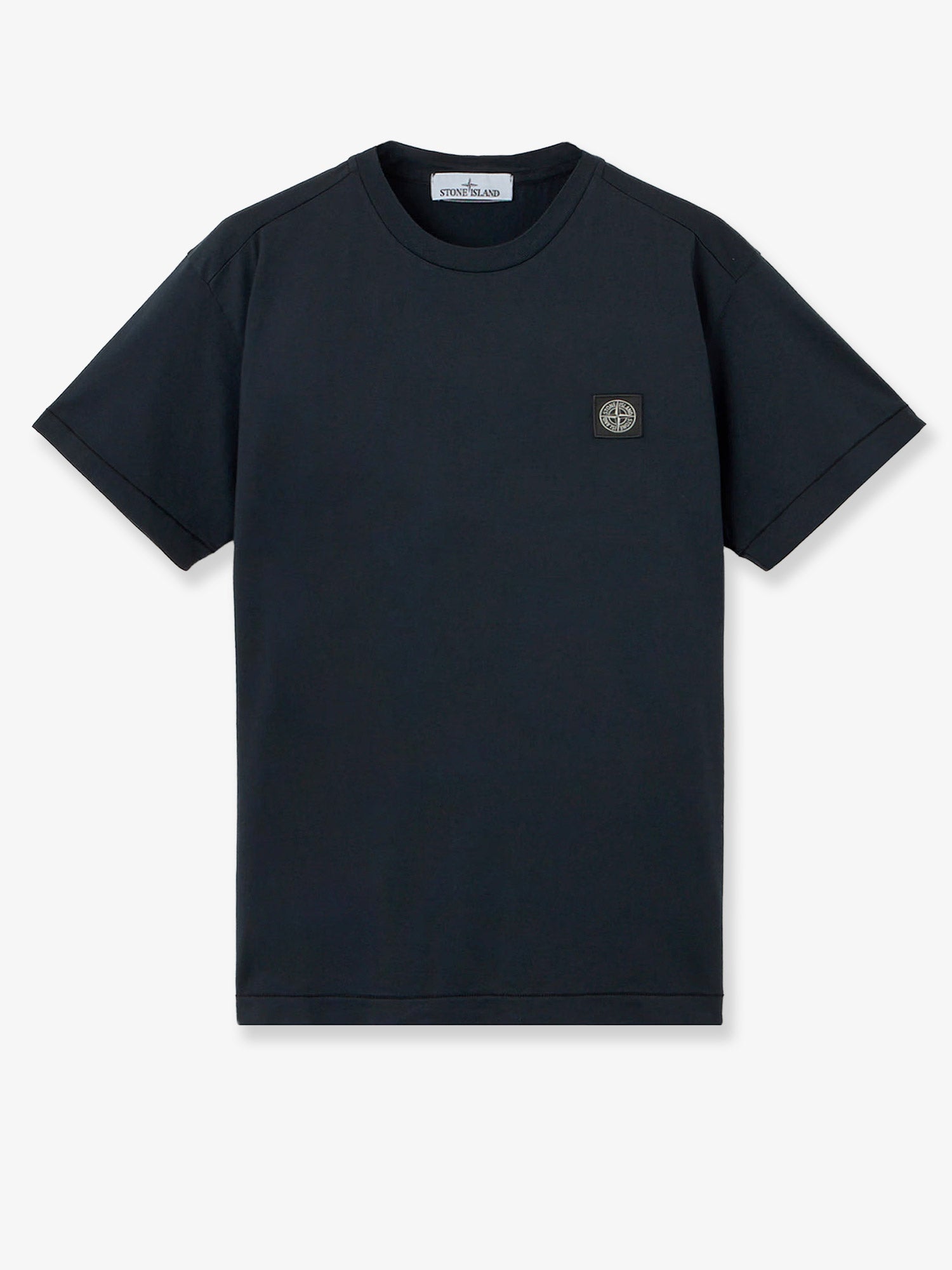 Logo-Patch Cotton T-Shirt — Navy