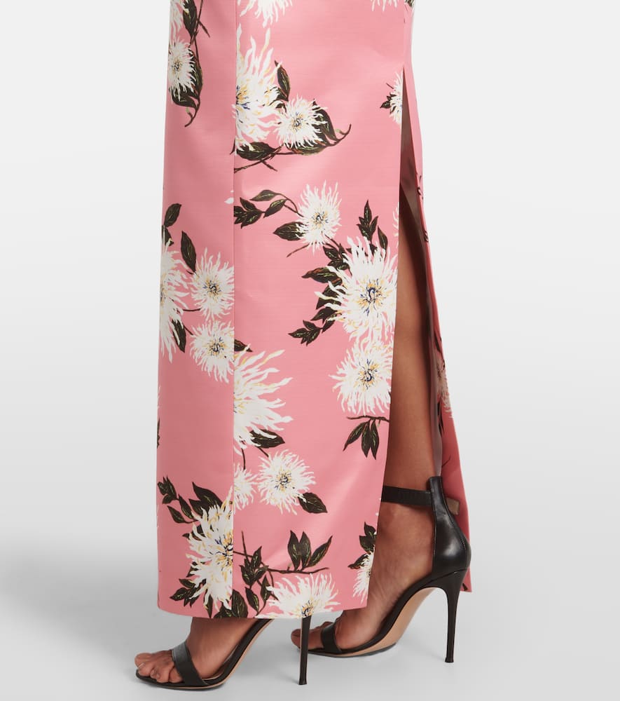 Emine floral taffeta faille gown