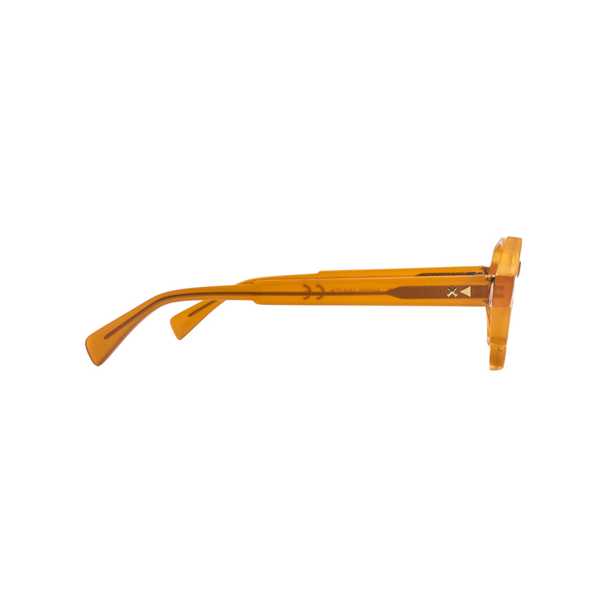 XLAB Unisex Itaca Montature da vista Acetato Giallo Geometrica Demo