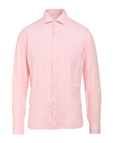 Man Shirt Pink Size S Linen