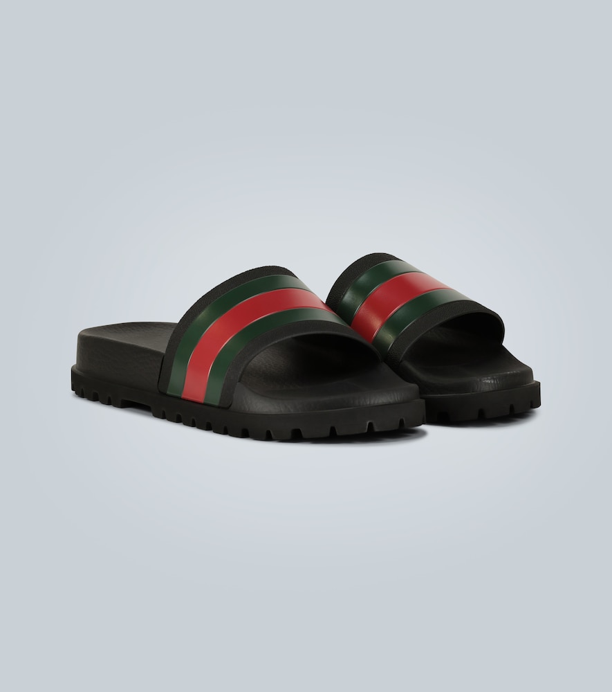Gucci Striped Web slide sandals