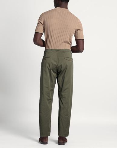 Man Pants Military green Size 44 Cotton, Elastane