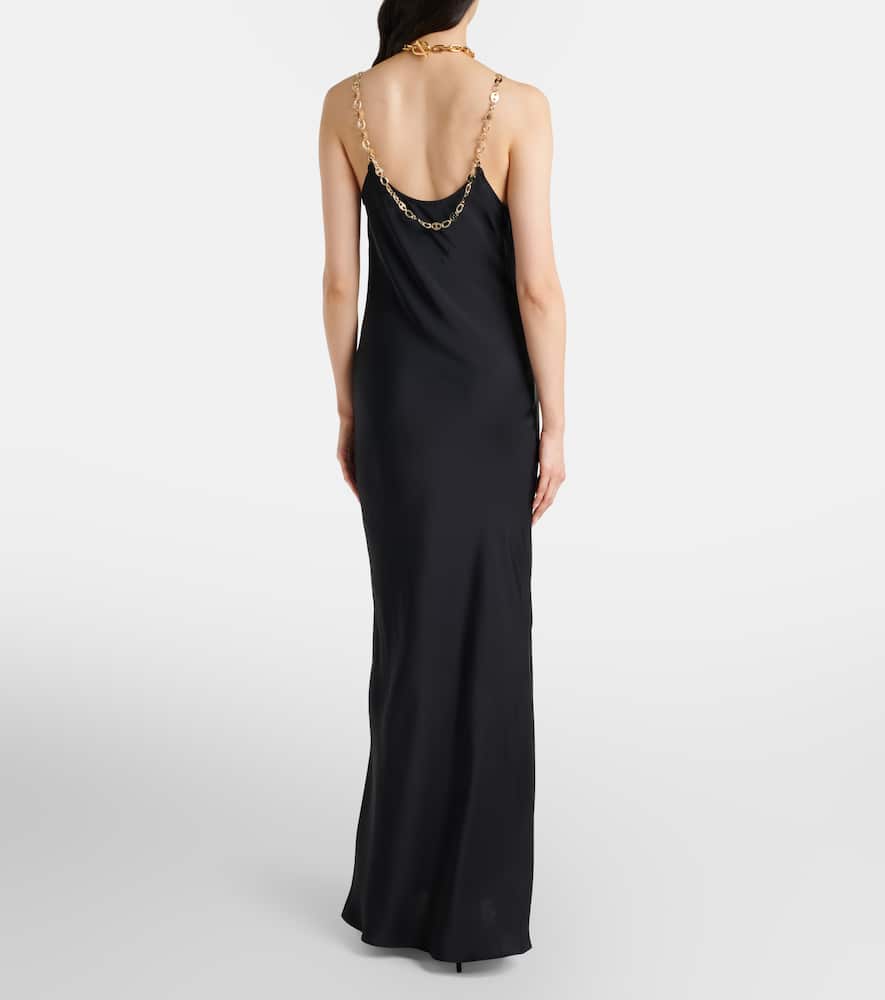 Chain-detail gown
