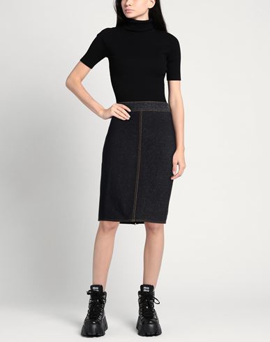 Alaïa Woman Denim skirt Black Size 0 Cotton, Polyamide, Polyurethane