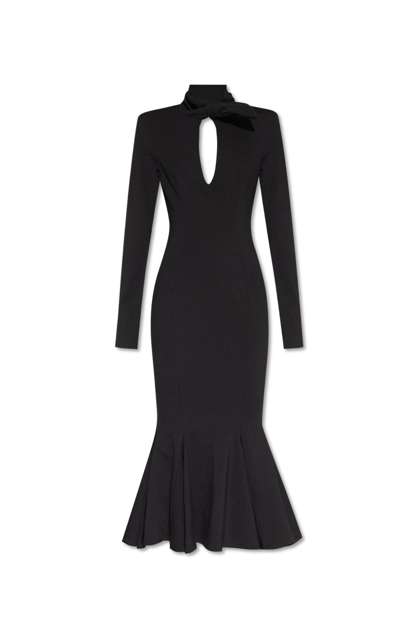 Isabel open-back midi dress - Black